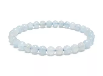 Bracciale Acquamarina A+ Perle 5–6 mm