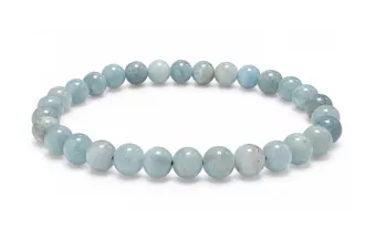 Bracciale in Acquamarina A+ Perle 5,5–6,5 mm