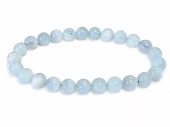 Bracciale in Acquamarina A+ Perle 8–9 mm