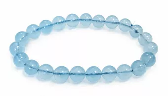 Bracciale in Acquamarina AAA perle 8-9mm