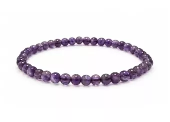 Bracciale in Ametista AA Perle 4-5 mm