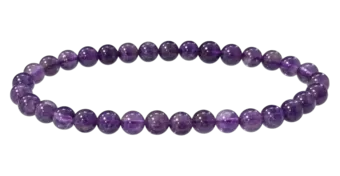 Bracciale Ametista A perle 5,5-6,5mm