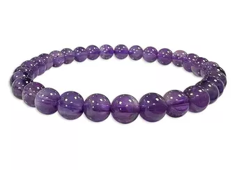 Bracciale Ametista AA perle 6-7mm