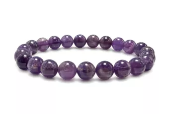 Bracciale Ametista A perle 7,5-8,5mm