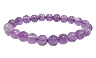 Bracciale in Ametista Chiara A perle 8-9mm