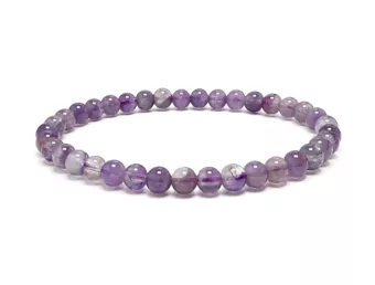 Bracciale in Ametista Fasciata A Perle 4-5 mm