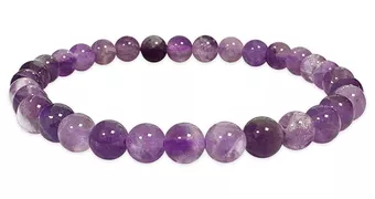 Bracciale in Ametista Striata A perle 6-7mm