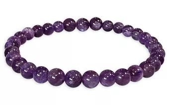 Bracciale in Ametista Uruguay A perle 5.5-6.5mm