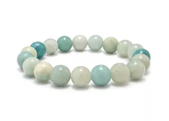 Bracciale in Amazzonite del Brasile A Perle 10 mm