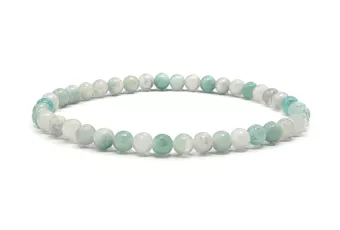 Bracciale in Amazzonite del Brasile A Perle 4 mm