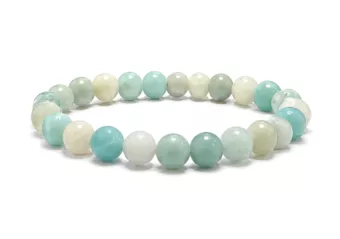 Bracciale in Amazzonite del Brasile A Perle 8 mm