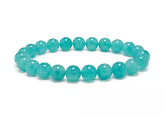 Bracciale in Amazzonite degli Stati Uniti AA+ Perle 8-9 mm