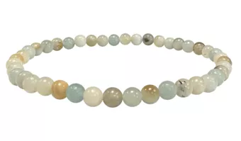 Bracciale in Amazzonite Multicolore A perle 4mm