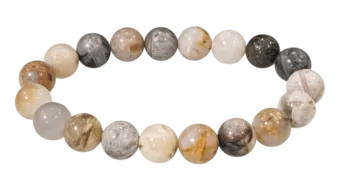 Bracciale Agata Piuma perline 10mm