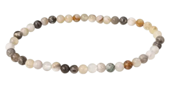 Bracciale Agata Piuma perline 4mm