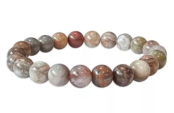 Bracciale Agata Piuma AB perle 8mm