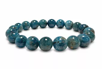 Bracciale in Apatite Blu AB perle 10mm