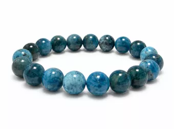Bracciale in Apatite Blu A perle 10mm
