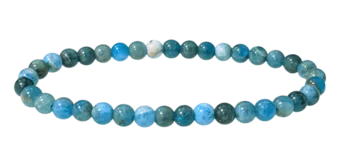 Bracciale in Apatite Blu AB perle 4mm