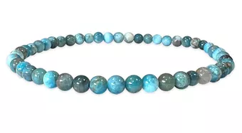 Bracciale in Apatite Blu A perle 4mm