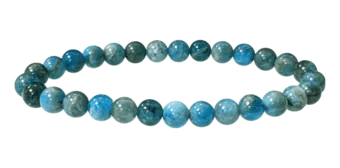 Bracciale in apatite blu AB con perle da 5,5-6,5 mm