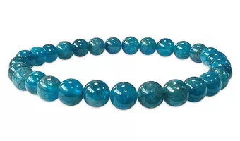 Bracciale in apatite blu perline AA 5-6 mm