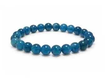 Bracciale in Apatite Blu AA Perle 8 mm
