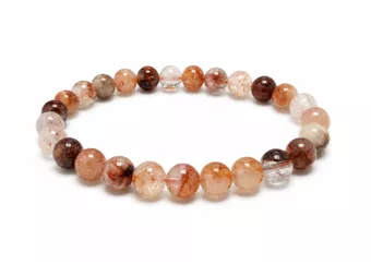 Bracciale in Quarzo Ematoide A Perle 8 mm