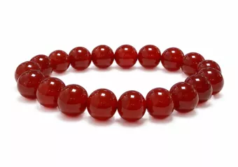 Bracciale in Agata Rossa A perle 10mm