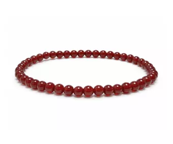 Bracciale in Agata Rossa A perle 4mm