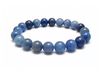 Bracciale in Avventurina Blu A perle 10mm