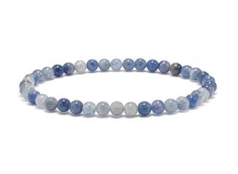 Bracciale in Avventurina Blu A Perle 4-5 mm