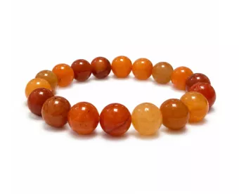 Bracciale in Avventurina Arancione A perle 10mm