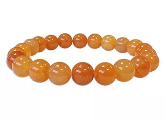 Bracciale in Avventurina Arancione A perle 8mm