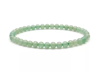 Bracciale in Avventurina Verde A Perle 4 mm