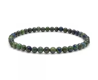 Braccialetto Malachite & Azzurrite Stabilizzata A Perle 4-5 mm