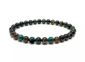 Bracciale in Azzurrite Malachite Naturale AA perle 6-7mm