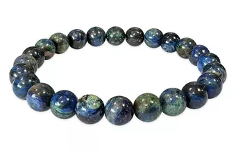 Bracciale in Azzurrite Malachite Naturale AA perle 7-8mm