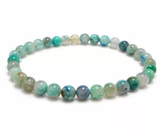 Bracciale in Azzurrite Malachite Naturale Stati Uniti AB perle 5.5-6.5mm