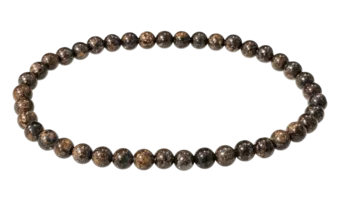 Bracciale in bronzite con perline 4mm