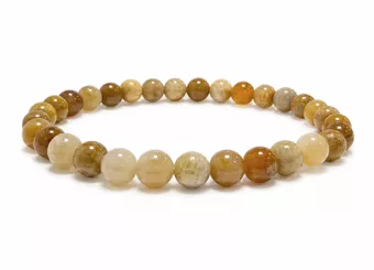 Bracciale in Corallo Fossile AB perle 6mm