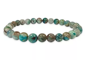 Bracciale Crisocolla AA perline 5-6mm