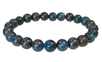 Bracciale Chrysocolla Türkiye AAA perline 7mm