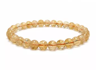 Bracciale Citrino Riscaldato AA perle 6-7mm