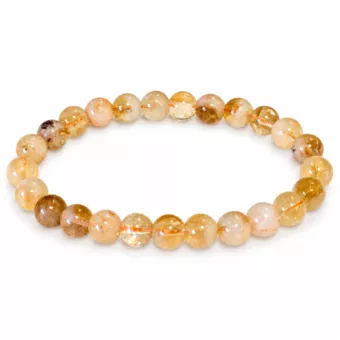 Bracciale Citrino riscaldato AA perle 7,5-8,5 mm
