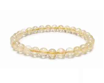 Bracciale in Citrino Naturale A con Perle da 6-7mm