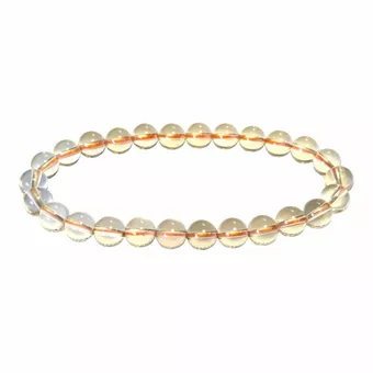 Bracciale in citrino naturale AAA con perline da 7 mm
