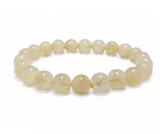 Bracciale in Citrino Naturale AB con Perle da 8-9mm