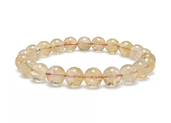 Bracciale in Citrino Naturale A Perle 8-9 mm