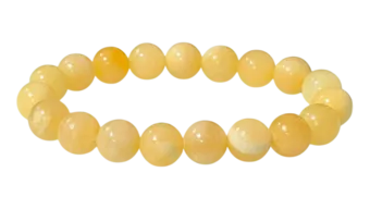 Braccialetto di perline di calcite arancione da 10 mm